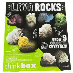 Thinkbox Lava Rocks - Grow 9 Colorful Crystals STEM and Science Kit Brand NEW